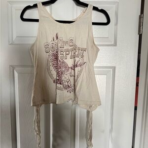 Soul& Spirit Cream Graphic Tank Top